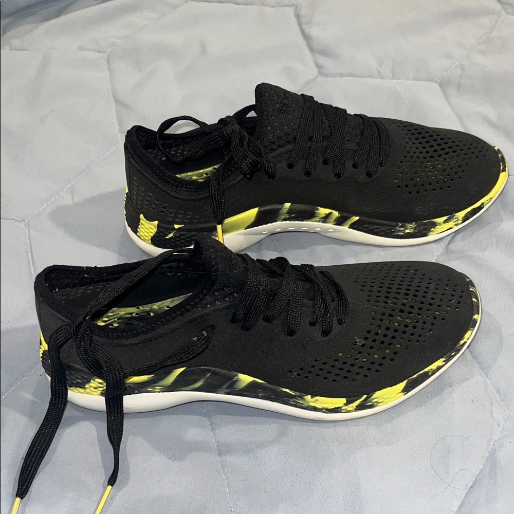 Black and Yellow Athletic Sneakers